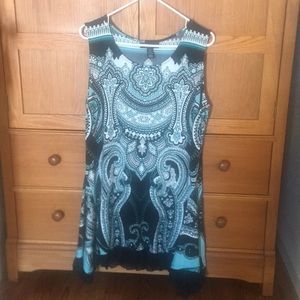 Black and green long top